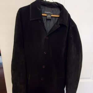 Kenneth Cole Men Black Suede Suit